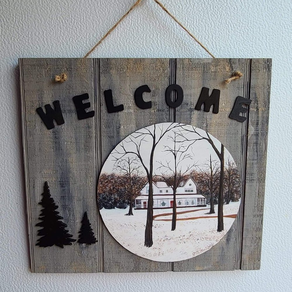 wooden sign
